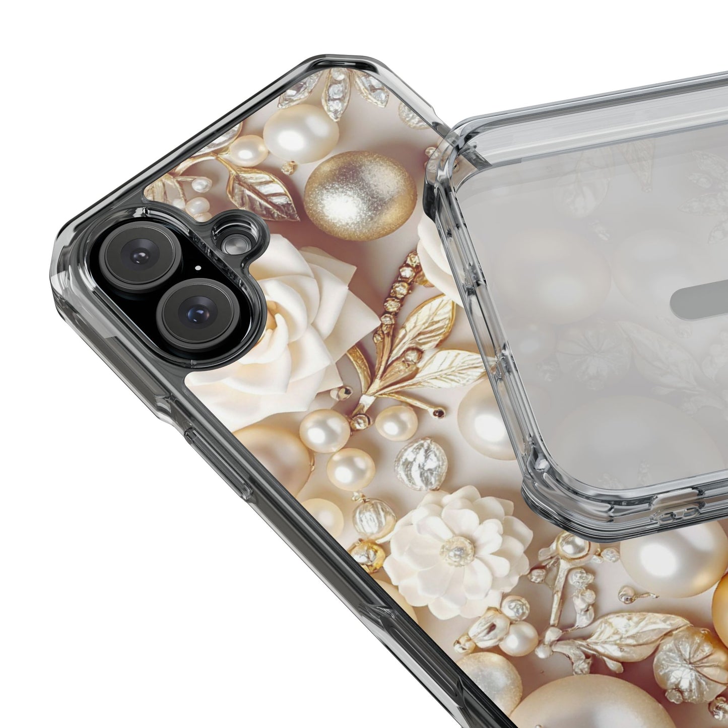 Clear Magnetic Phone Case – Ivory Opulence