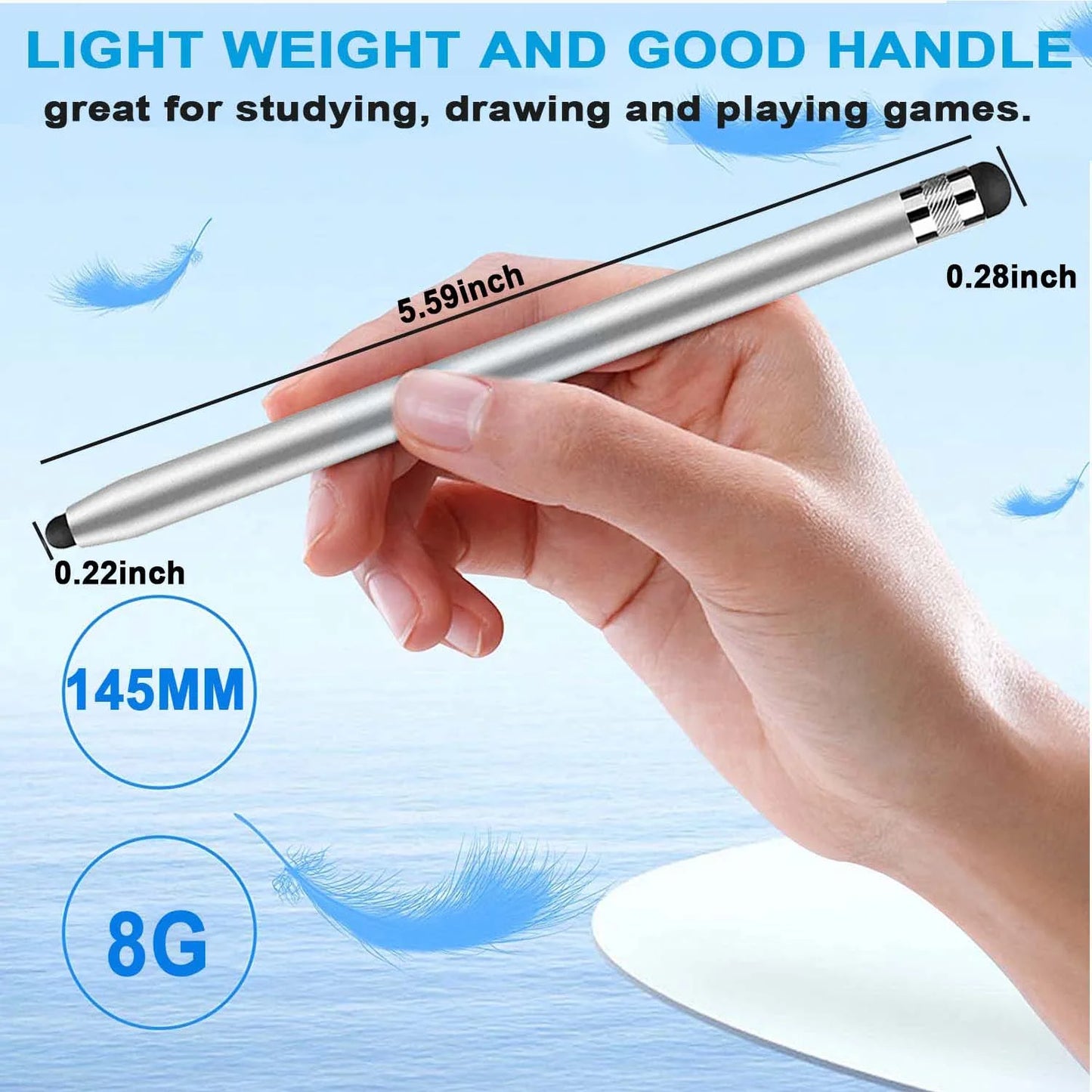 Stylus Pen for Ipad,Stylus for Touch Screens, Digiroot 4-Pack Stylus Pens High Sensitivity & Precision Capacitive Stylus with 8 Extra Tips for Iphone/ Ipad Pro/ Tablets/ Samsung/ Galaxy/ PC