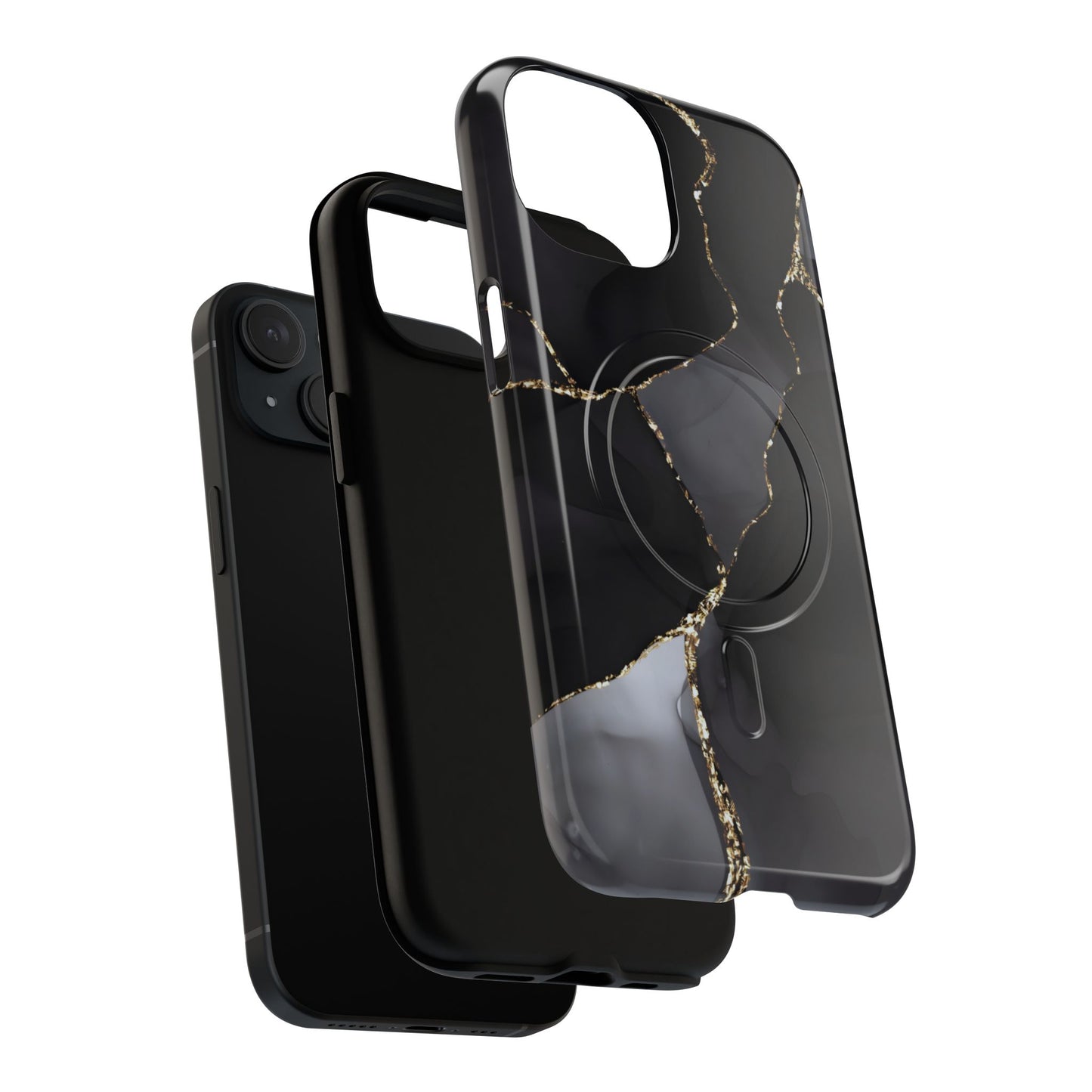 Protective Magnetic Phone Case – Obsidian Vein
