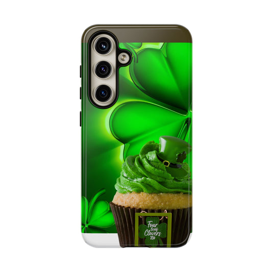 Protective Phone Case – Lucky Clover Cupcake Design