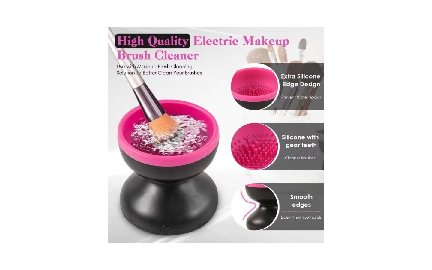 USB Makeup Brush Cleaner: Automatic Electric Wash & Dry, Silicone Tool