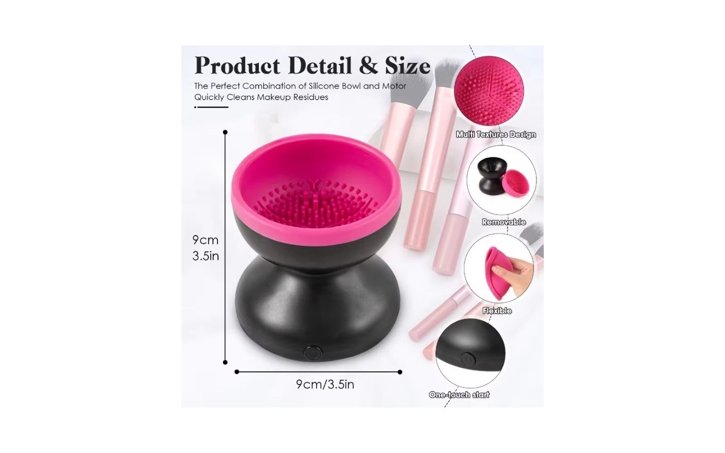 USB Makeup Brush Cleaner: Automatic Electric Wash & Dry, Silicone Tool