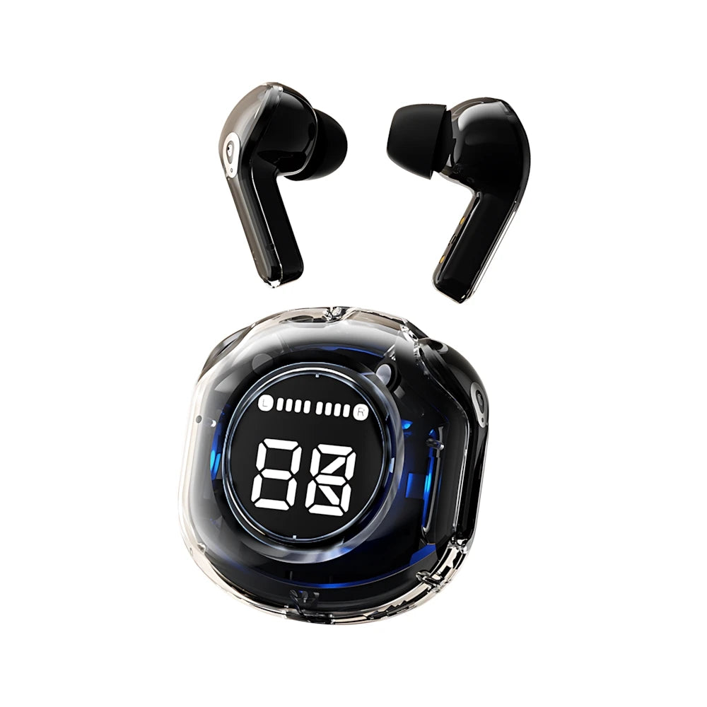 T8 PRO Tws Bluetooth Earbuds Transparent with LED Digital Display Wireless In-Ear Earphone for Xiaomi Huawei Iphone Headphone