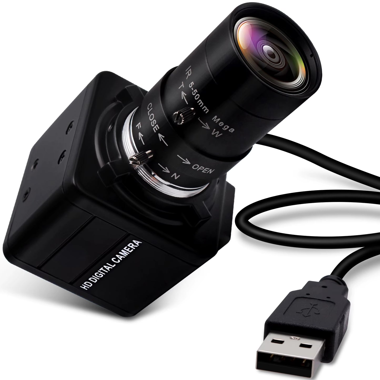16MP Webcam 4656X3496 Ultra HD Web Camera IMX298 UVC 10X Zoom Mini USB Camera for Industrial Inspection, Photograph,Security