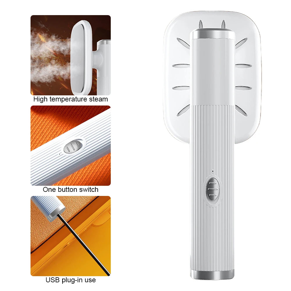 2025 New Mini Steam Iron 360°Rotating Handheld Portable Garment Steamer Home Travelling Dry Wet Clothes Fabric Ironing Machine