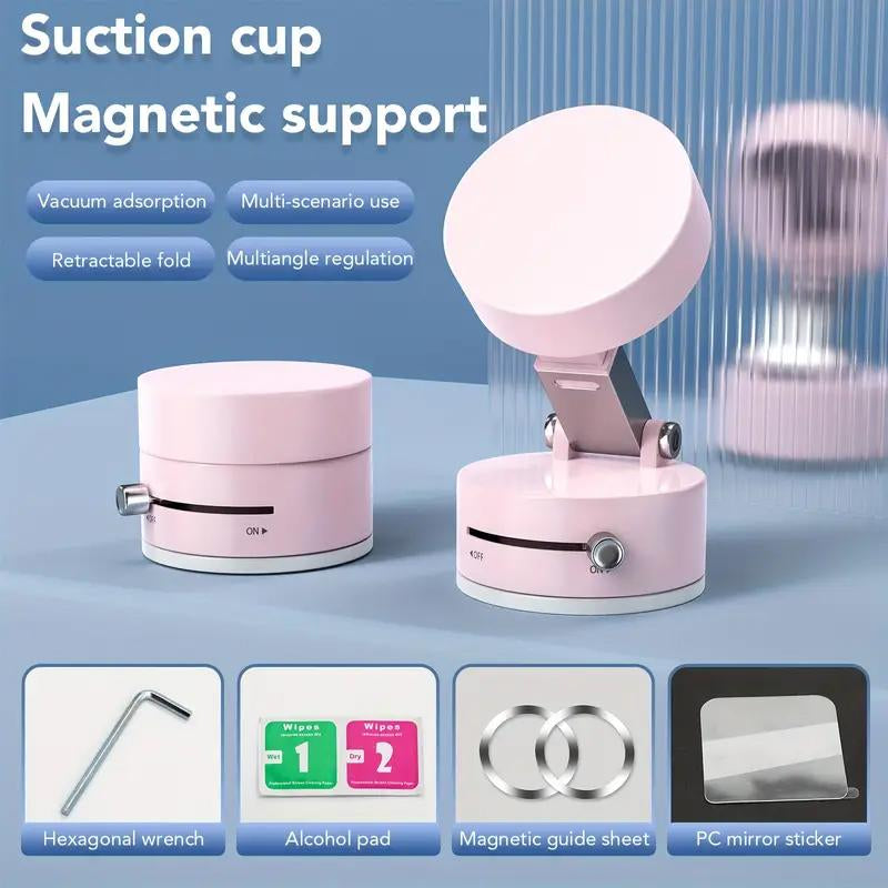 Versatile Magnetic Car Phone Holder: Vacuum Suction, for iPhone 16/15