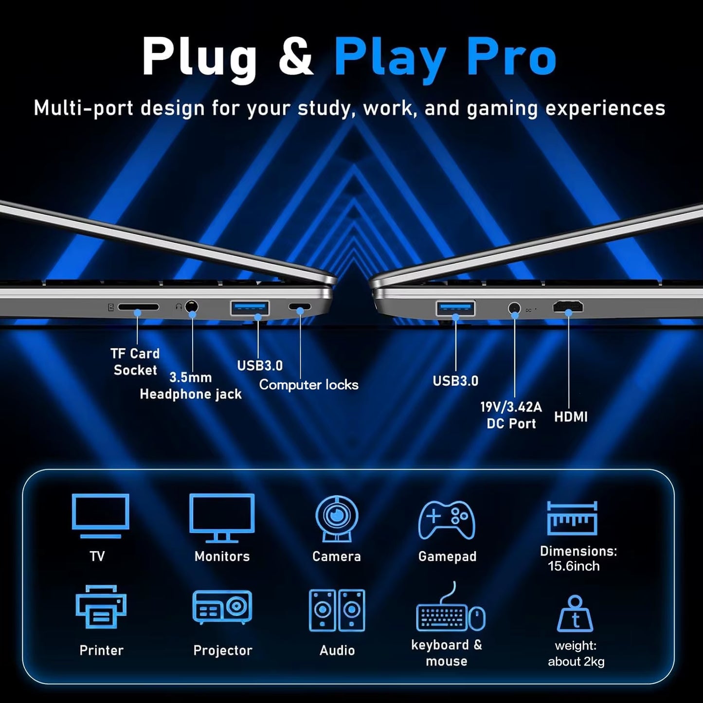 15.6" Gaming Laptop Core I9 10980HK Windows 11 Pro Notebook PC Gamer 16GB DDR4 1TB SSD IPS 1920*1080 Fingerprint Computer