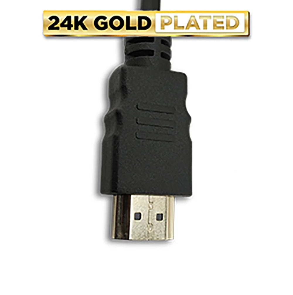 Pack of 2 Digital 2.0 HDMI 4K Cables PVC Black Cord Universal Wire by 6 Feet
