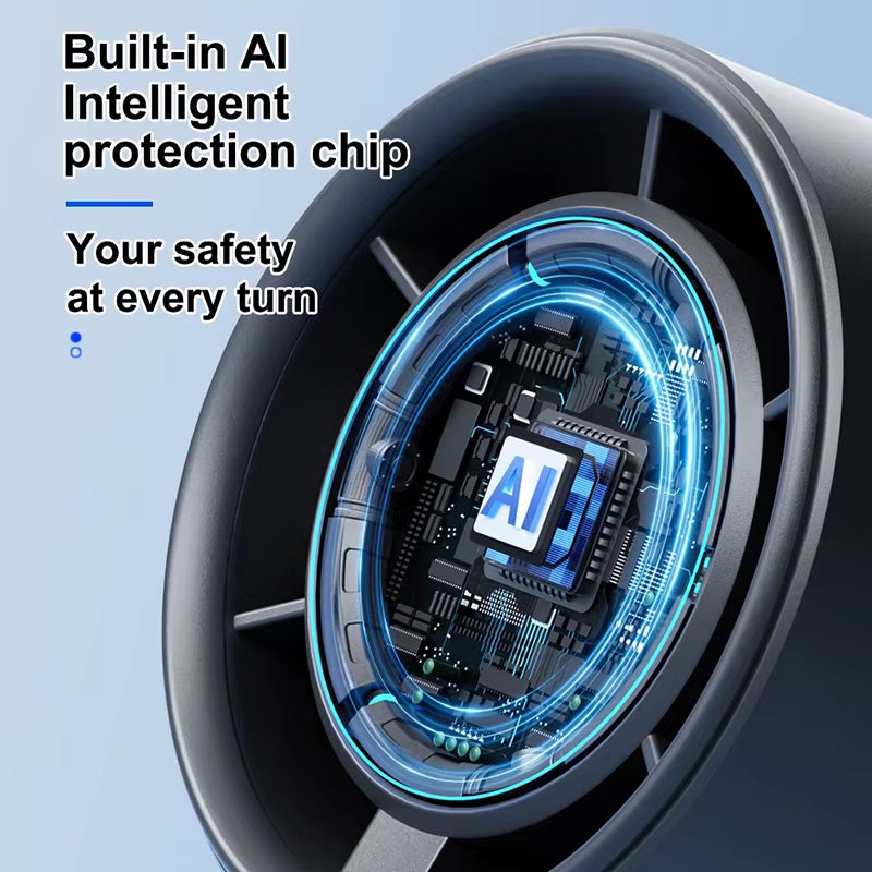 Handheld Small Fan Usb Charging 100 Levels Digital Display Rechargeable High-Speed Handheld Turbo Portable Violent Fan