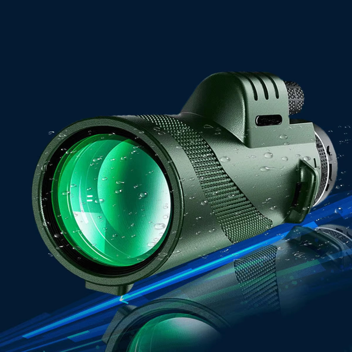 80x100 HD Monocular with Smartphone Adapter & Tripod: Powerful Long Range for Camping, Tourism & Outdoor