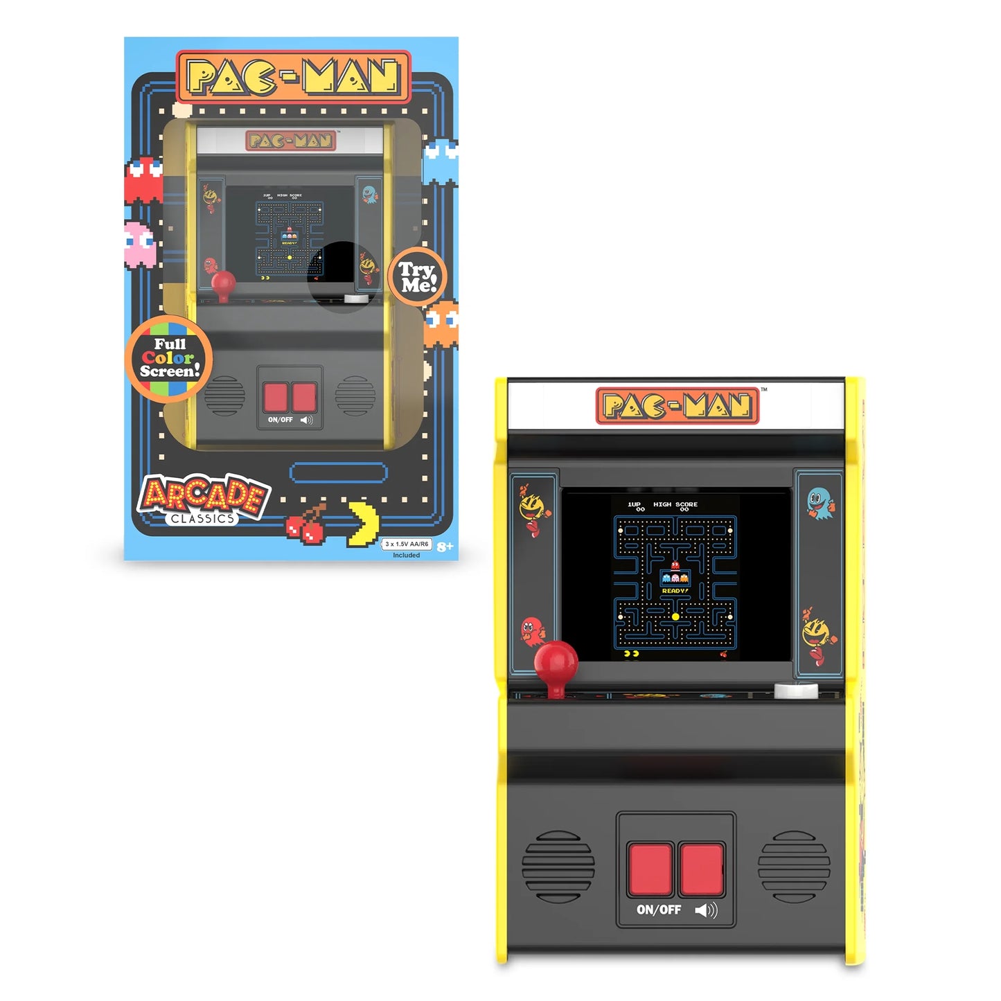 Arcade Classics Pac-Man - Retro Mini Arcade Game, 4-Color Screen, Great Gift for Kids 8+