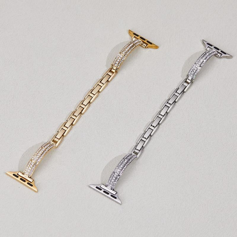 Sparkling Diamond Apple Watch Band: Slim, Stainless Steel, Series 1-Ultra