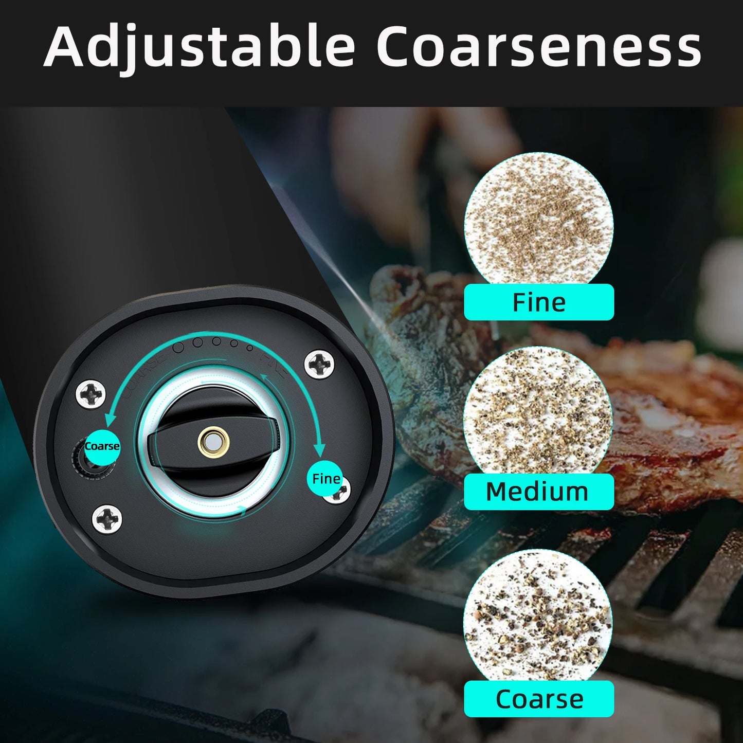 Rechargeable Electric Salt & Pepper Grinder Set