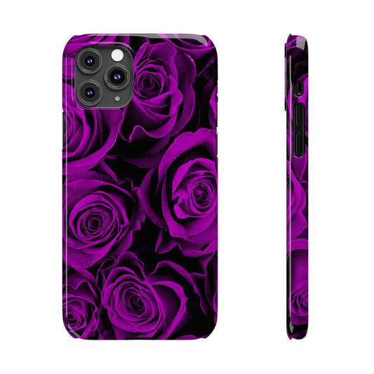 Slim Phone Case – Amethyst Roses