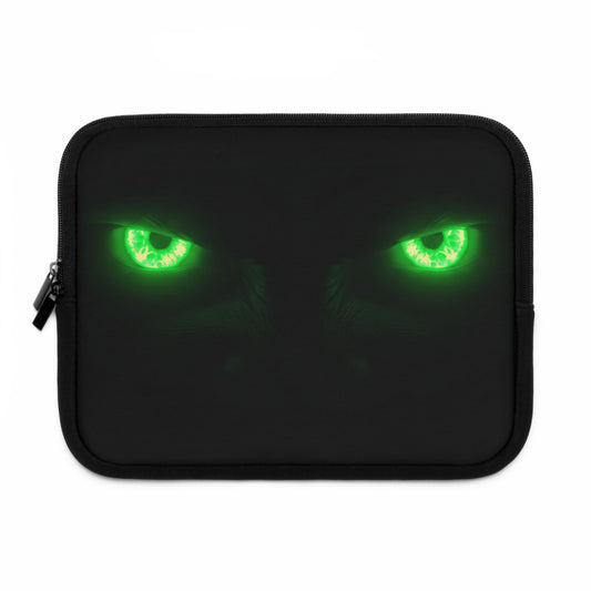 Laptop Sleeve – Neon Green Monster Eyes