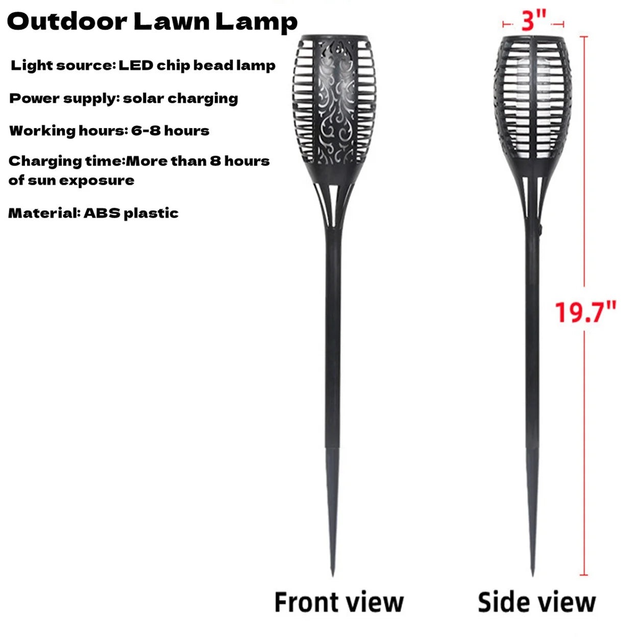 Solar Lights for Outdoor Torch Path Decor Landscape Lighting, Flickering Flame Waterproof, 8 Pack