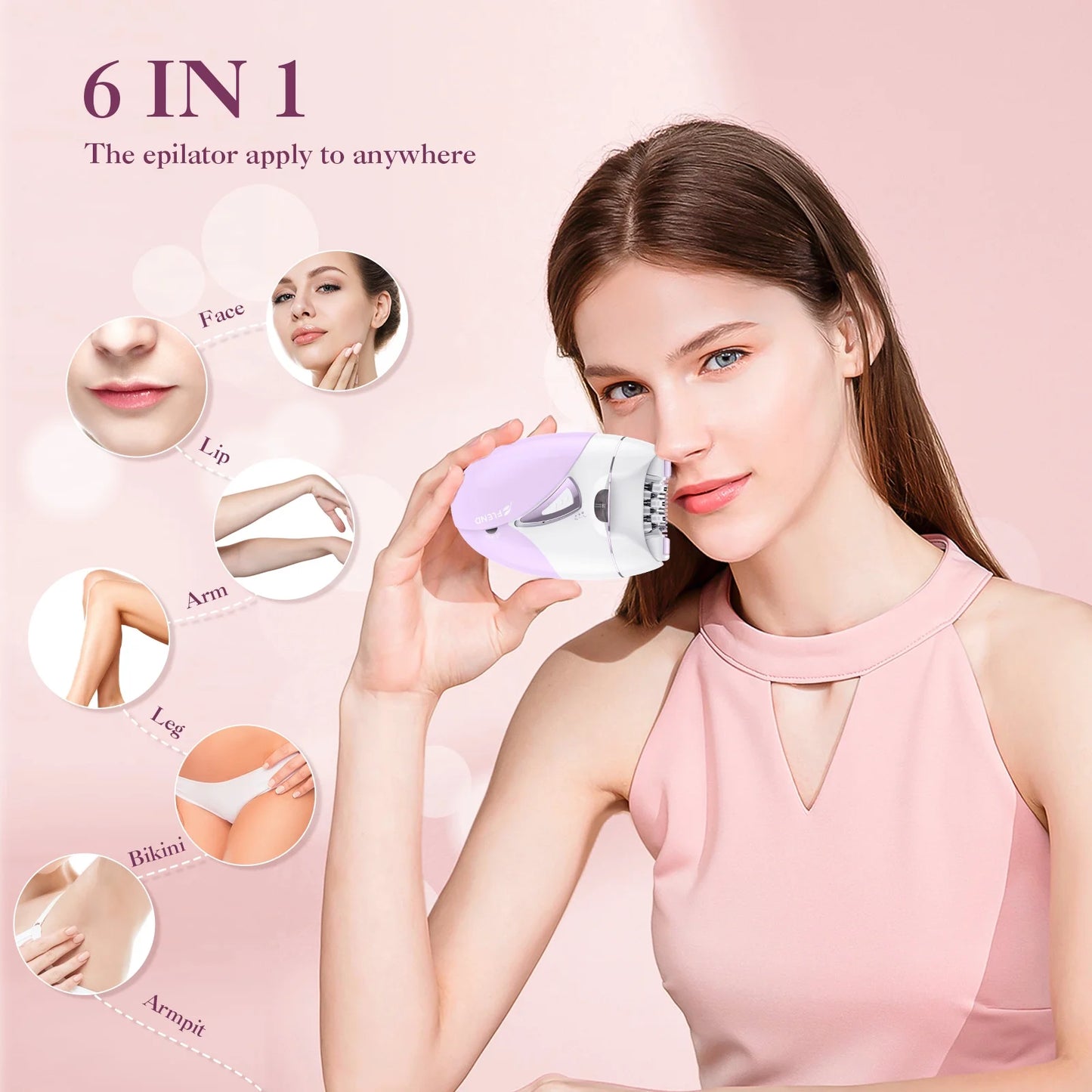 Hair Epilator Removal for Women, USB Rechargeable Hair Remover Electric Tweezers, Cordless Epilator for Women Face Hair Remover with Light,Hair Rmoval with Portable and Compact Design
