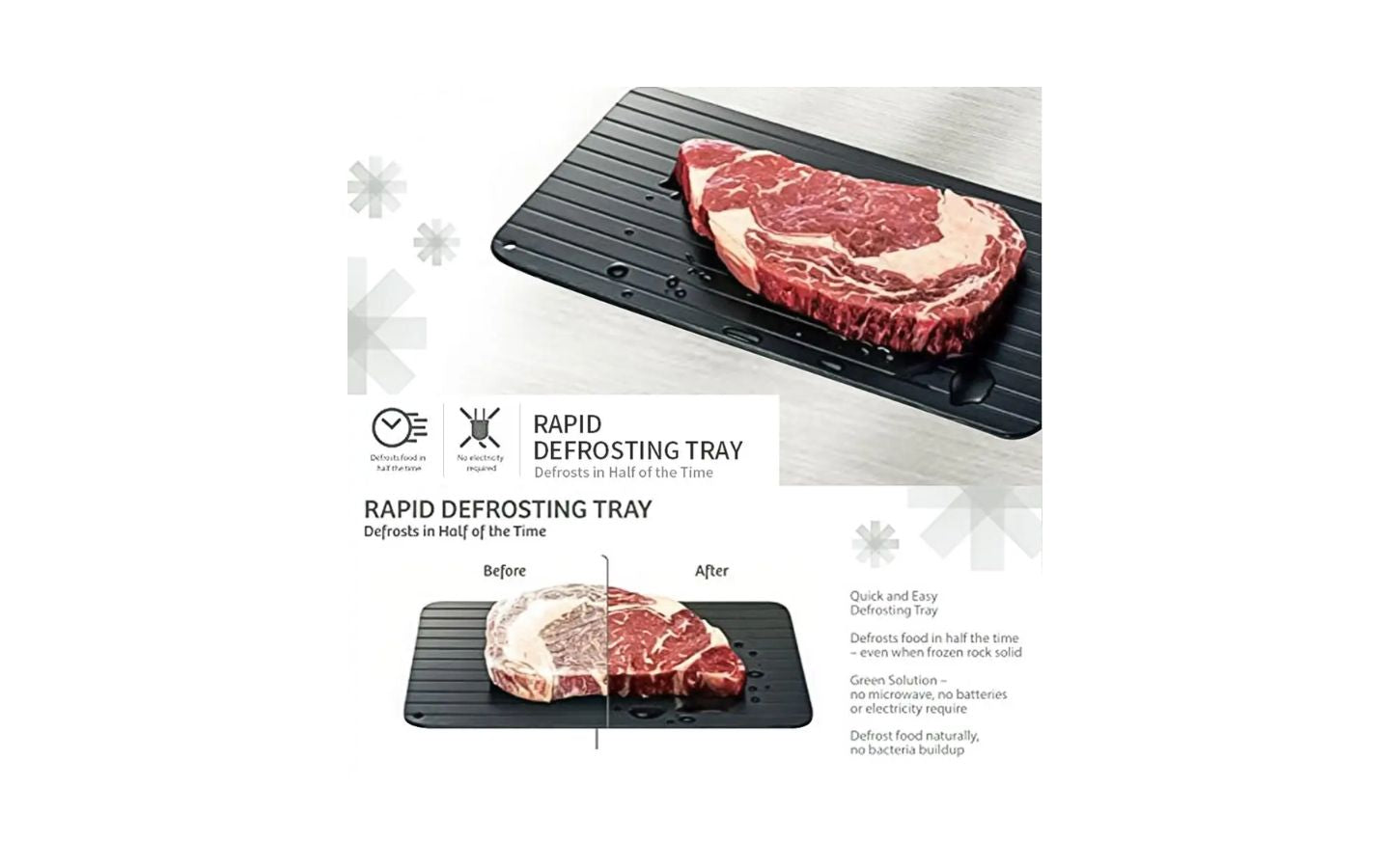 Fast Defrosting Tray Thaw Frozen Food Meat Fruit Quick Defrosting Plate Board Defrost Kitchen Gadget Tool