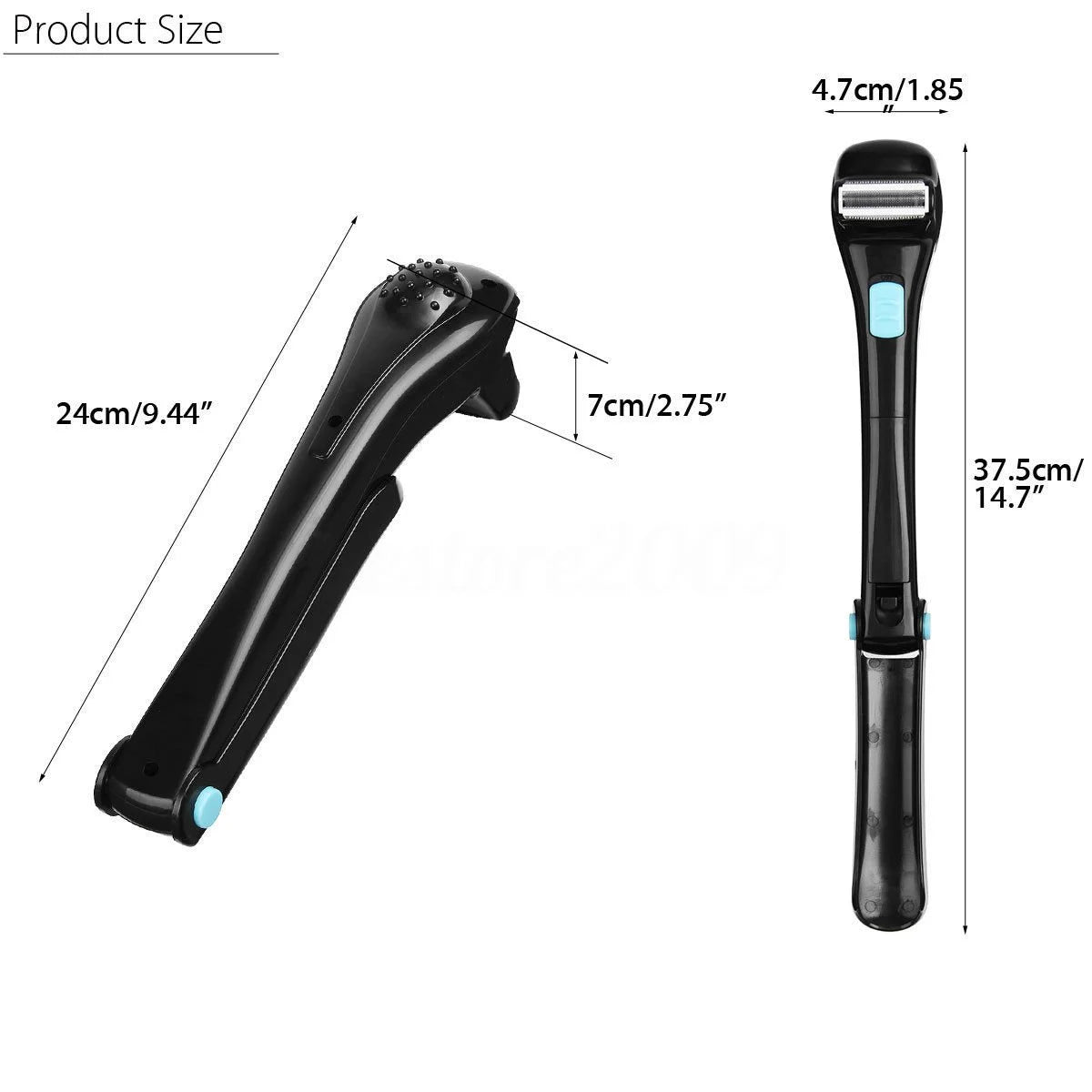 Men Electric Back Hair Shaver Depilation Manual Cordless Foldable Body Hair Trimmer Hair Removal Tool Shower
