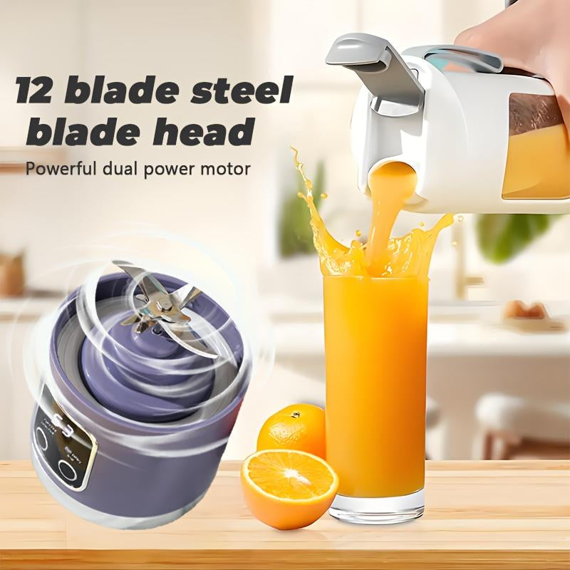 Portable Blender for Smoothie Liquid Diet, Ice Shake Blender, Compact Juicer Blender, USB Rechargeable Juicer Machine, Household Kitchen Appliances