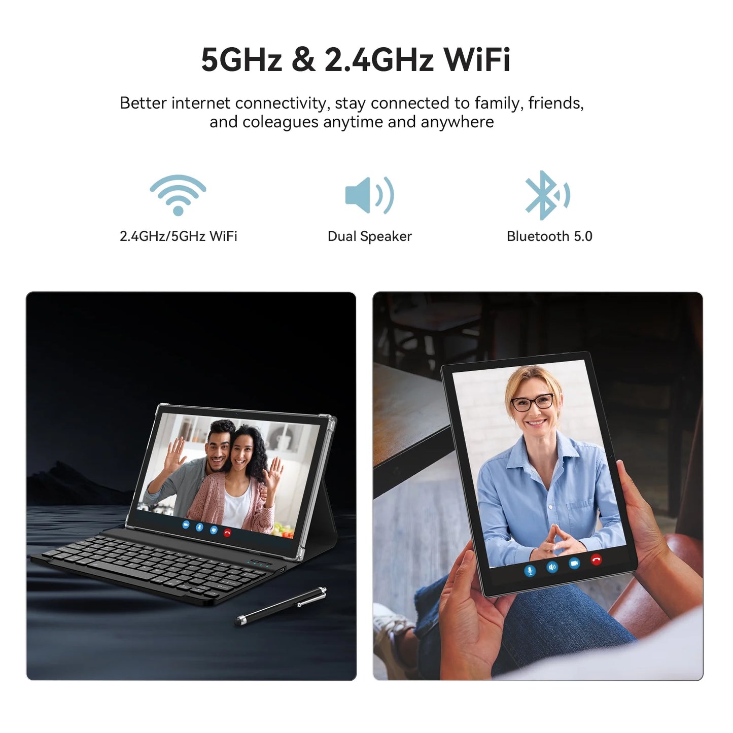 Android 15 Tablet,10 Inch Android Tablet,128Gb+8Gb+1Tb Expand,5G Wifi,Octa-Core,Unisoc T606 Cpu,7000Mah,Bluetooth 5.0,GPS,13MP+8MP Dual Camera,Face Unclock,Hd Display,Touchscreen,Tablet with Keyboard