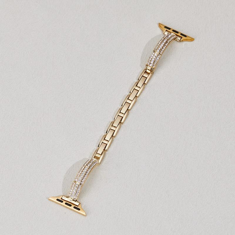 Sparkling Diamond Apple Watch Band: Slim, Stainless Steel, Series 1-Ultra