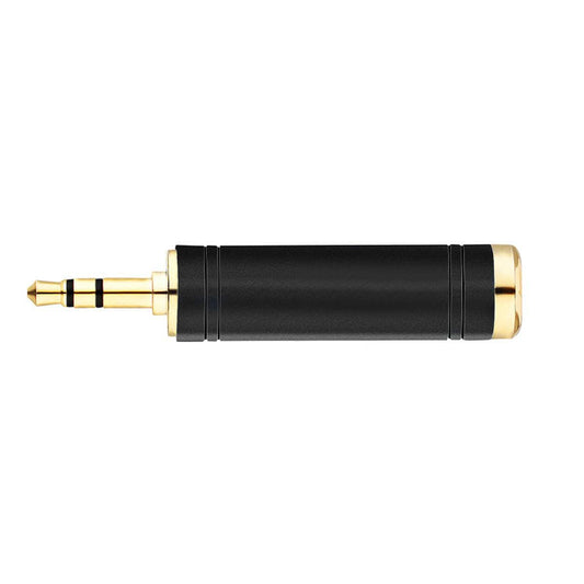 1/4 to 3.5Mm Stereo Adapter, 1/4 Inch Female to 1/8 Inch Male Mini Jack Aux Converter Headphone Adapter - Black, 1PCS
