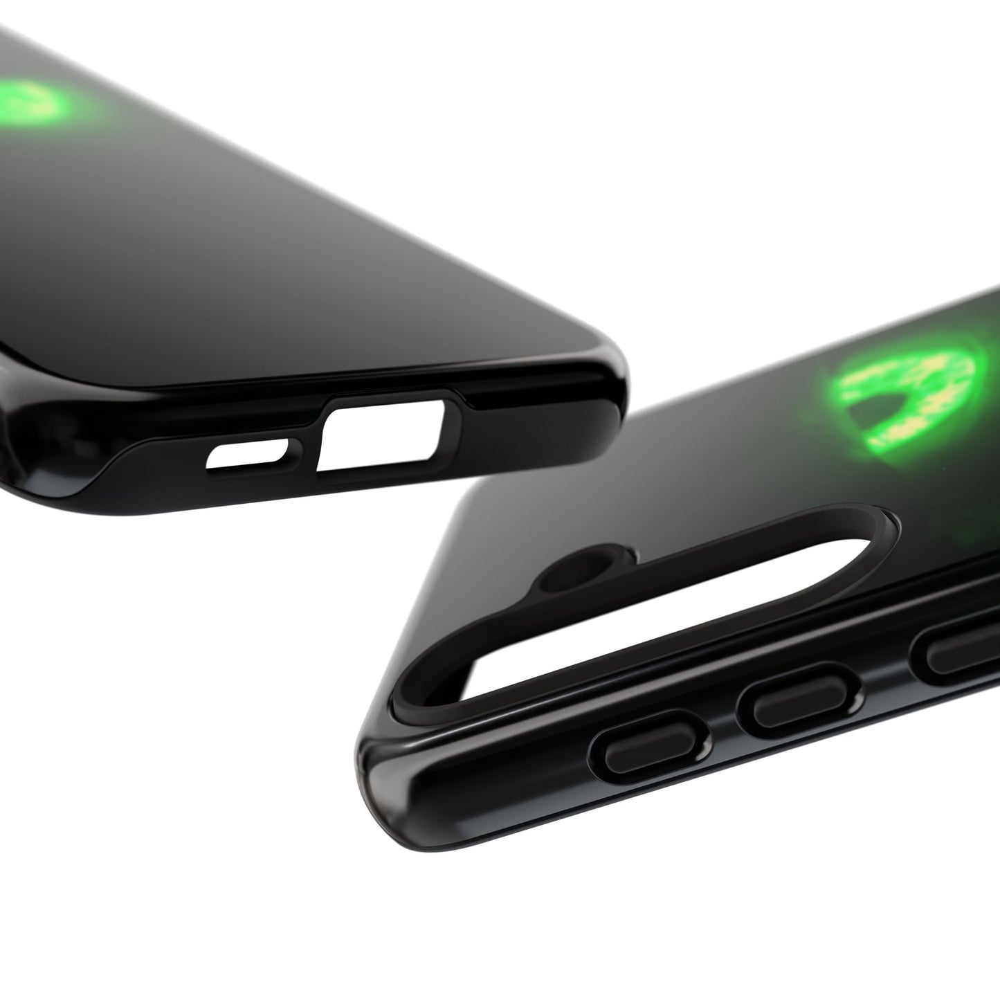 Protective Phone Case – Neon Green Monster Eyes
