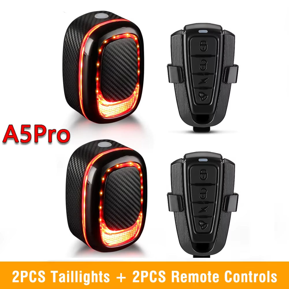 Anti-Theft Bike Alarm: Brake Light, Remote, Waterproof