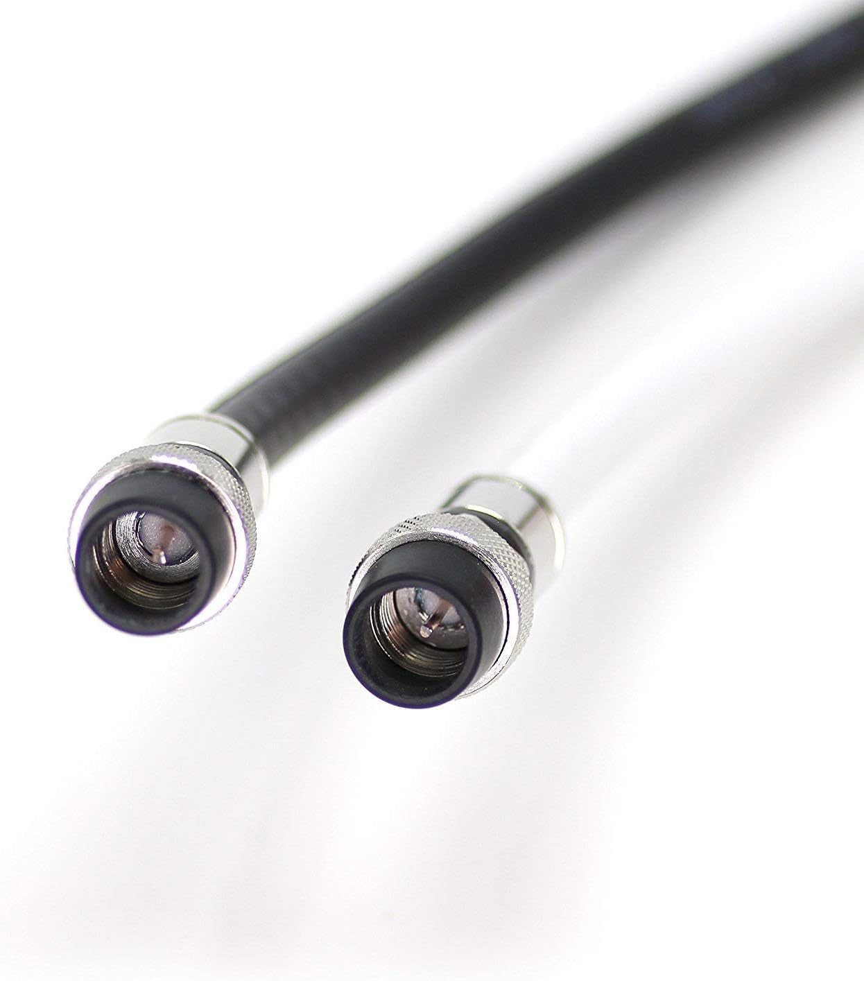 75' Feet, White RG6 Coaxial Cable with Rubber Booted - Weather Proof Indoor/Outdoor Rated Connectors, F81 / RF, Digital Coax for CATV, Antenna, Internet, Satellite, and More
