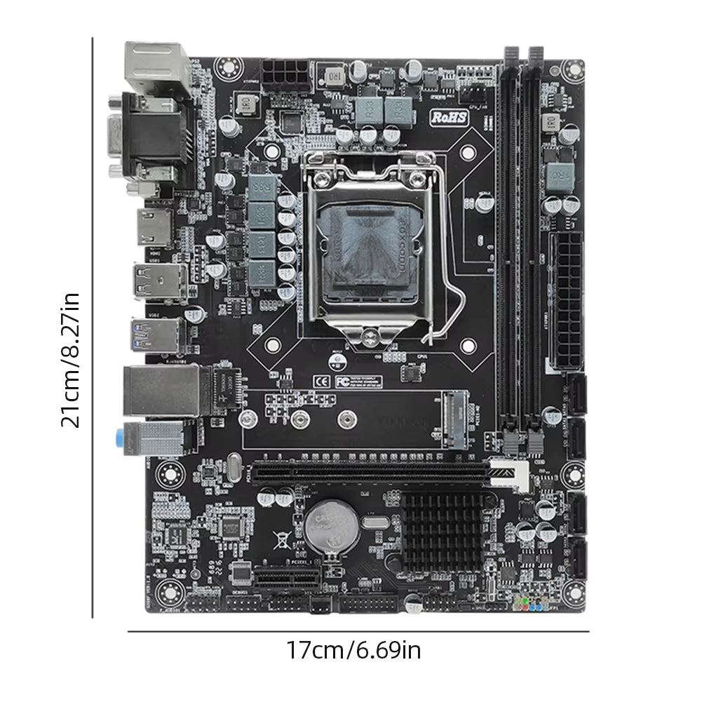 H310 Computer Motherboard 32GB LGA1151 Desktops Motherboard Vga/Hdmi-Compatible/Dvi Ports Micro-Atx DDR4 Motherboard
