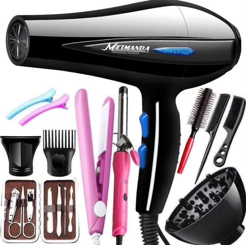 Hair Dryer Professional 1200W/2200W Gear Strong Power Blow Hair Dryer Brush for Hairdressing Barber Salon Tools Hair Dryer Fan