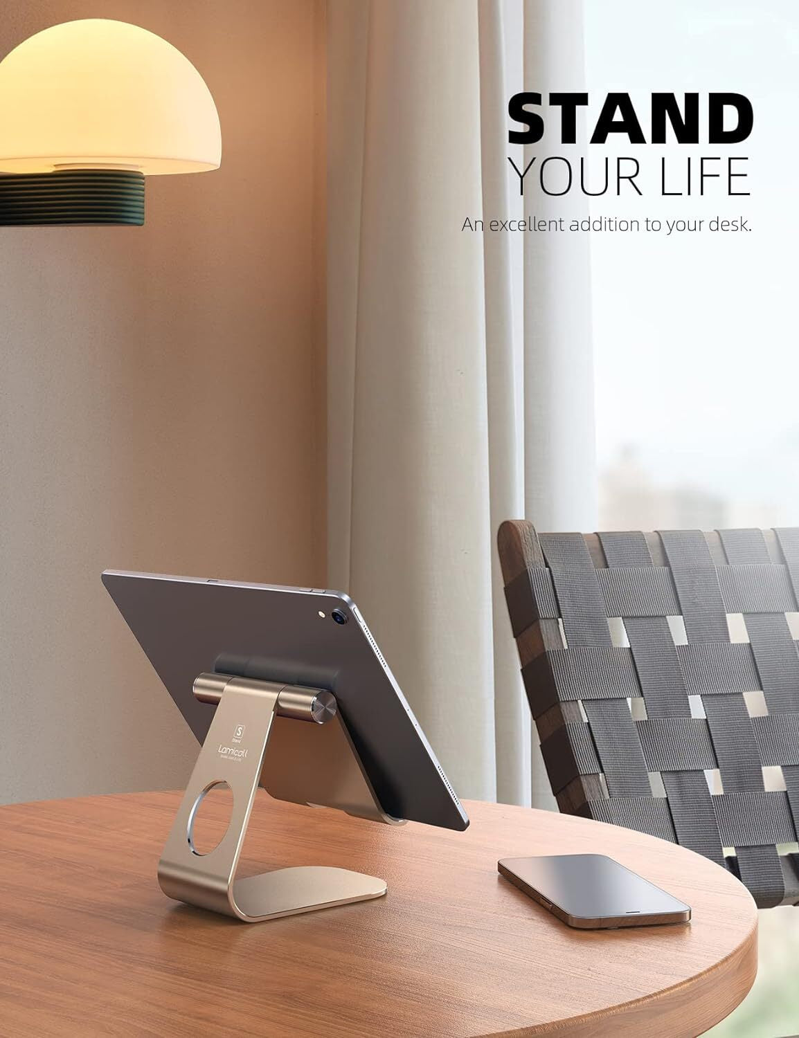 Lamicall Tablet Stand Adjustable, Tablet Stand : Desktop Stand Holder Dock