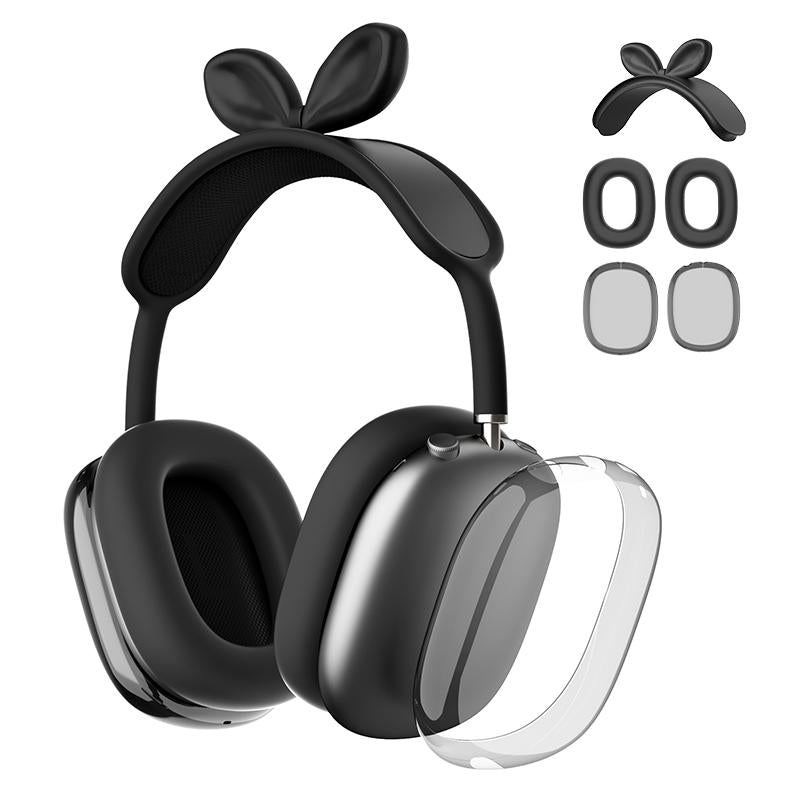 Cute Bunny Ear Silicone Case & Ear Cup Covers for AirPods Max