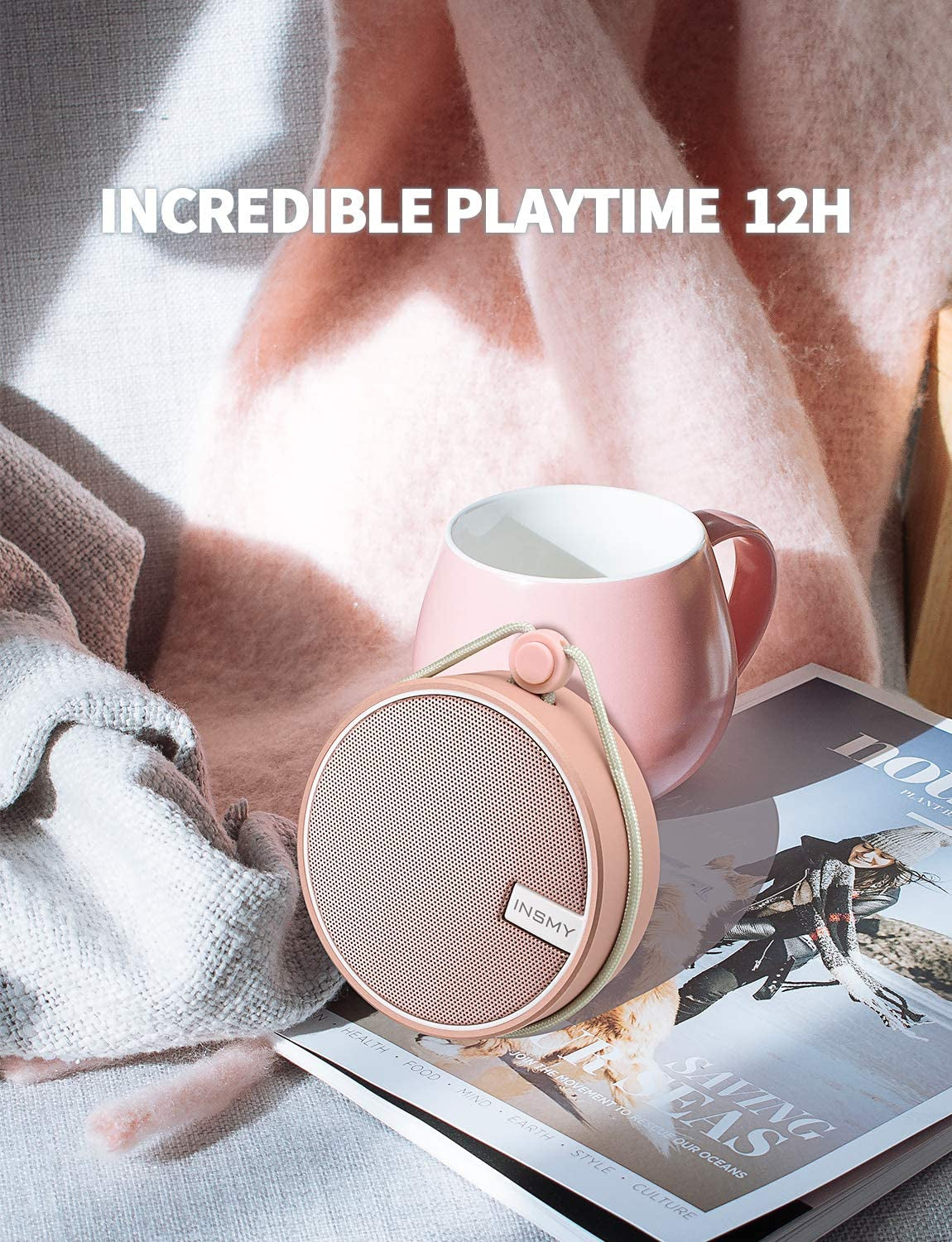 IPX7 Waterproof Bluetooth Shower Speaker: Portable, Loud & Clear Sound