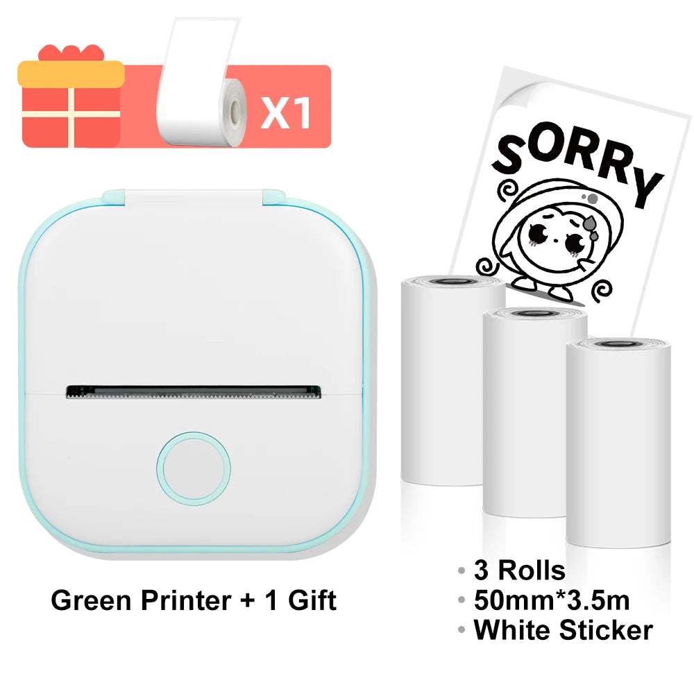 Phomemo T02 Wireless Thermal Printer: Portable Pocket Photo/Label/List Printer