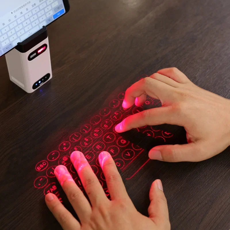 Bluetooth Virtual Laser Keyboard with Touch Projector & Mouse