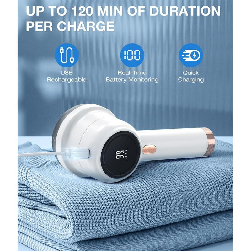 SUMZZZ 6-Blade Rechargeable Lint Shaver with LED Display