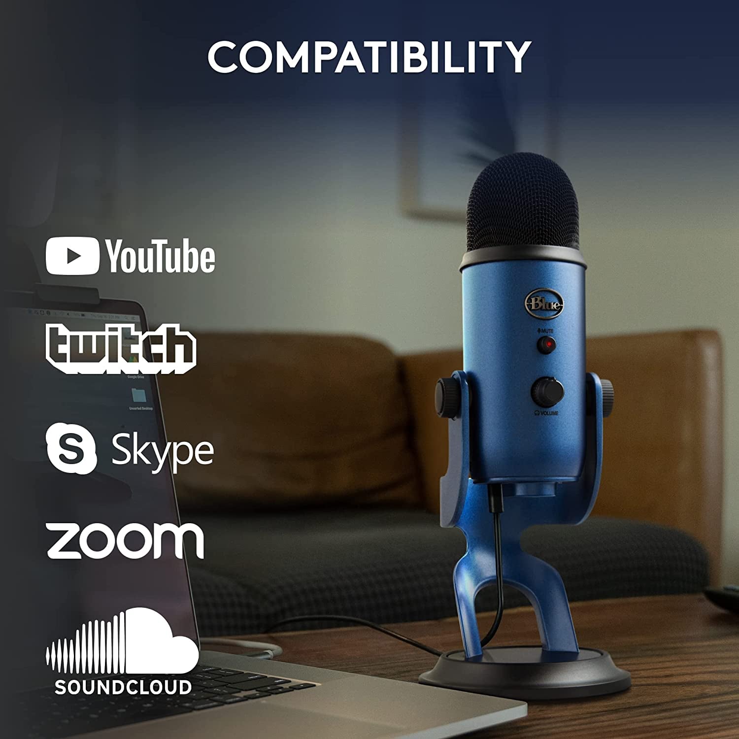 Logitech Yeti USB Microphone: Studio Sound for Gaming, Streaming & More