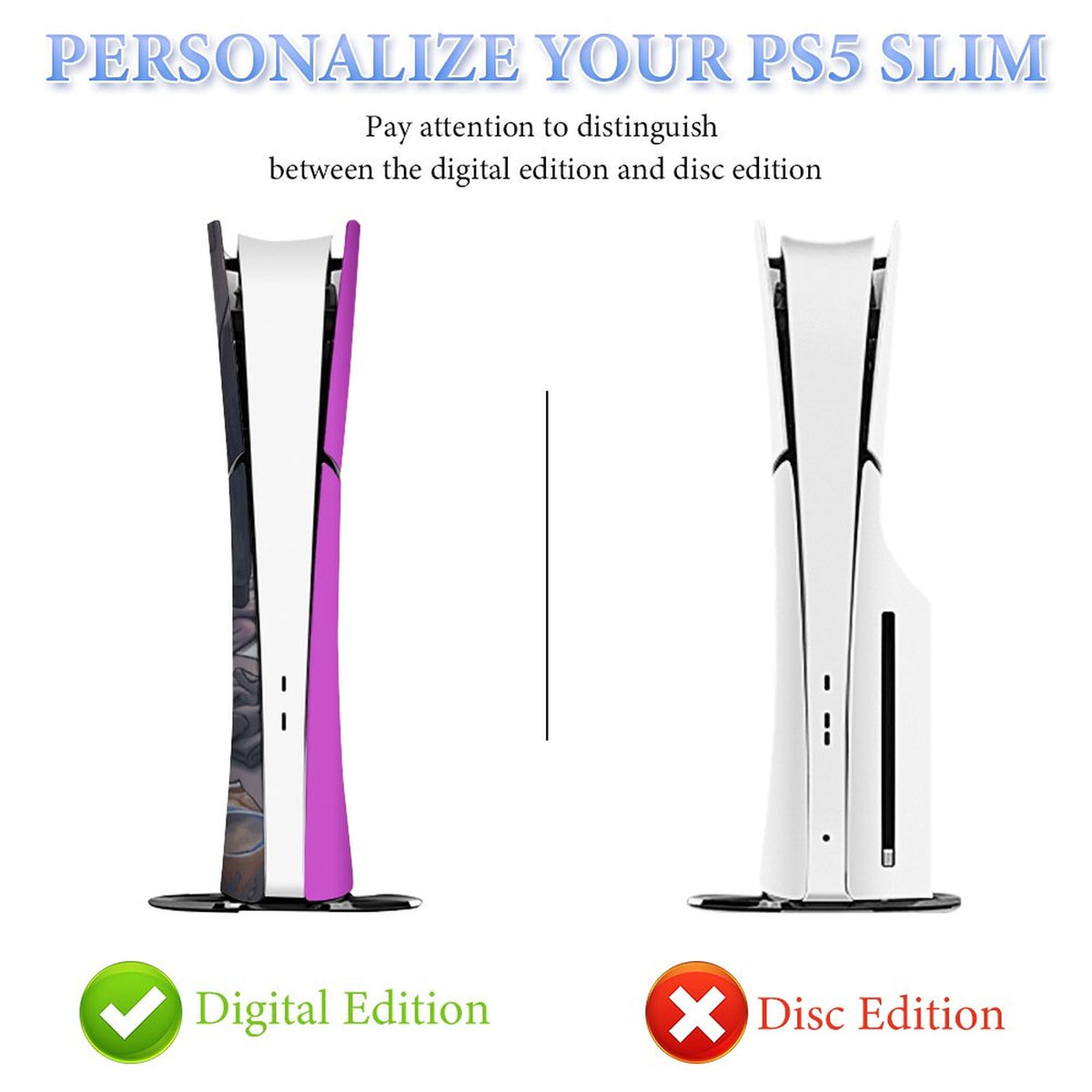 Console Skin Kit – Game Over – Compatible with PlayStation 5 Slim Digital Edition