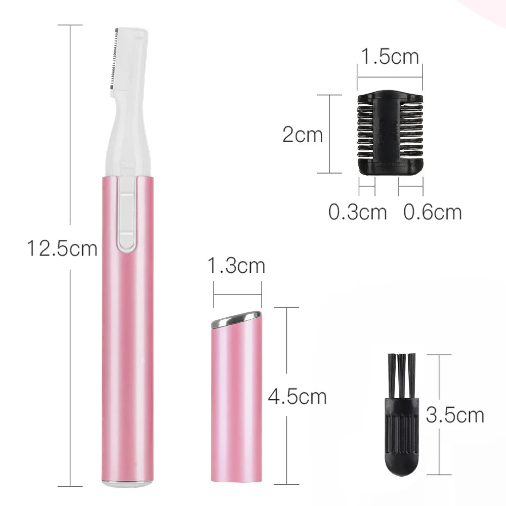 Eyebrow Hair Trimmer, Women Electric Hair Remover Eyebrow Shaper Portable Facial Hair Razor, Gift for Women
