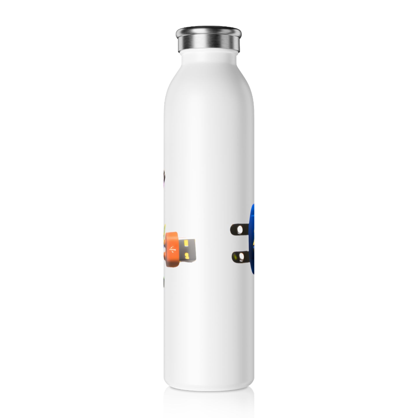 Slim Stainless Water Bottle — 215 Connected Logo, Stay Connected Travel Bottle