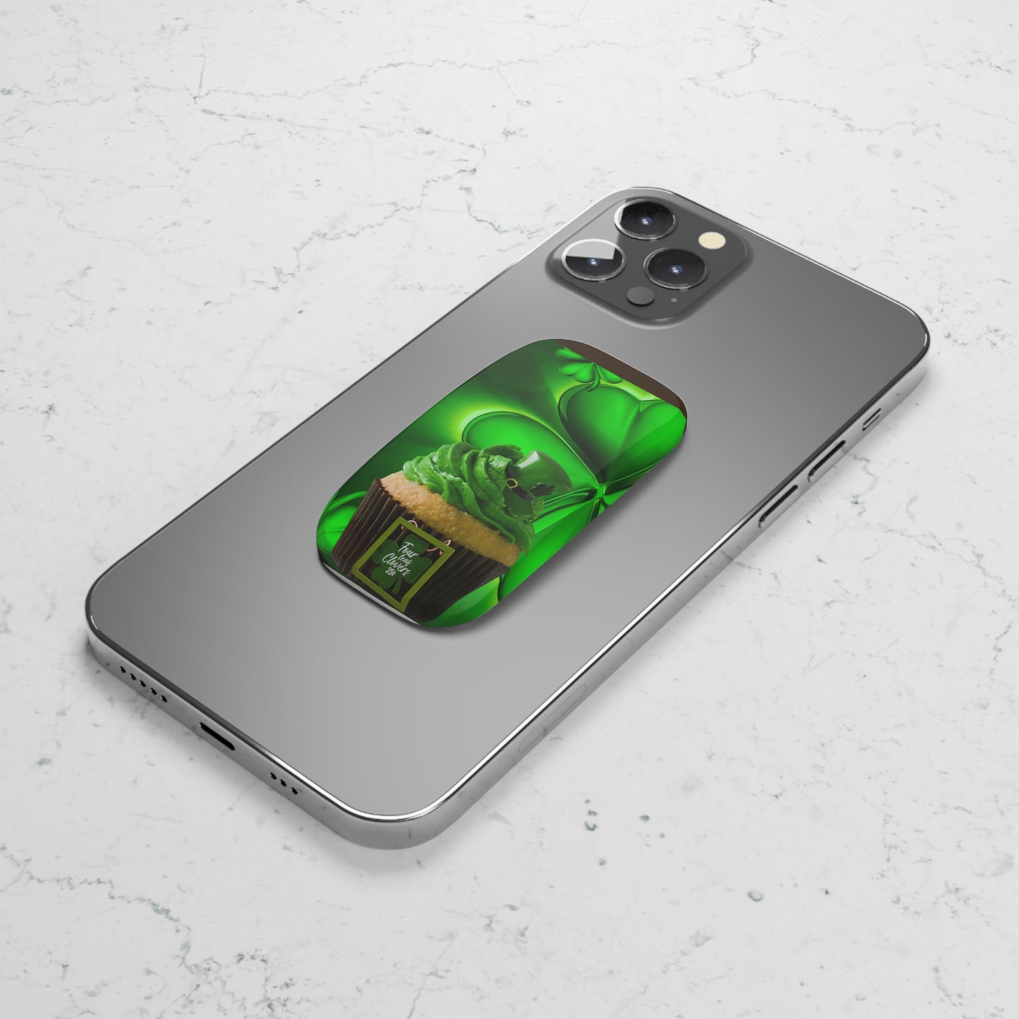 Phone Grip – Lucky Clover Cupcake