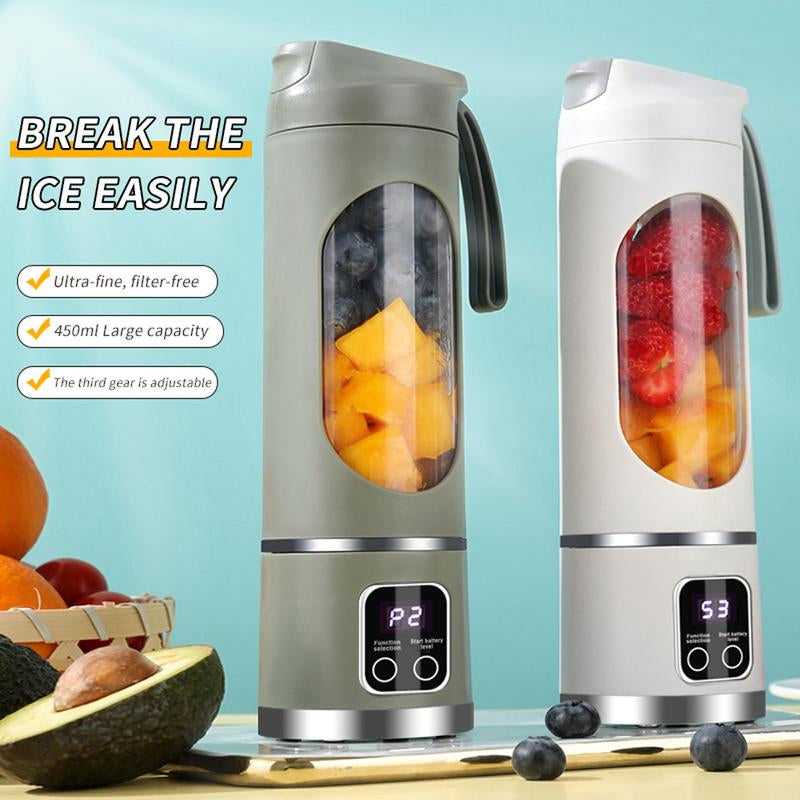 Portable Blender for Smoothie Liquid Diet, Ice Shake Blender, Compact Juicer Blender, USB Rechargeable Juicer Machine, Household Kitchen Appliances