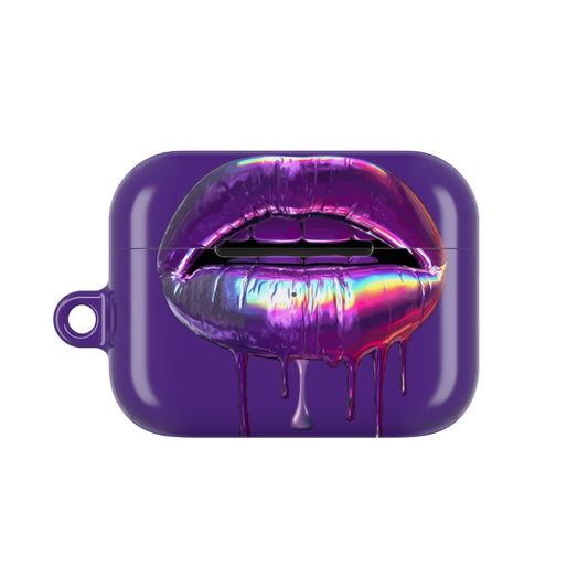 Wireless Earbud Case Cover – Purple Haze Lips