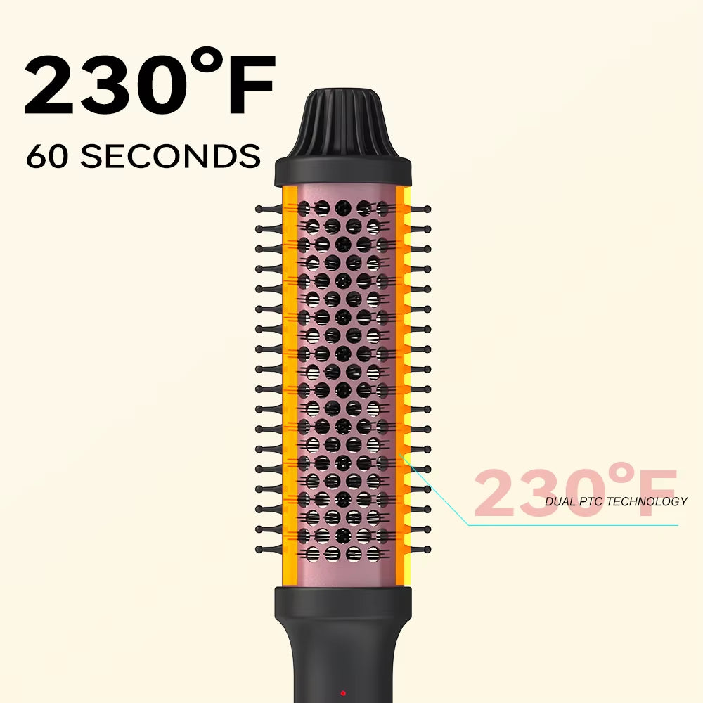 LISAPRO Curling Lron Brush 2 in 1 Electric Hair Comb Negative Lon Hair Dryer Styling Appliances Portable Professional Hair Strai