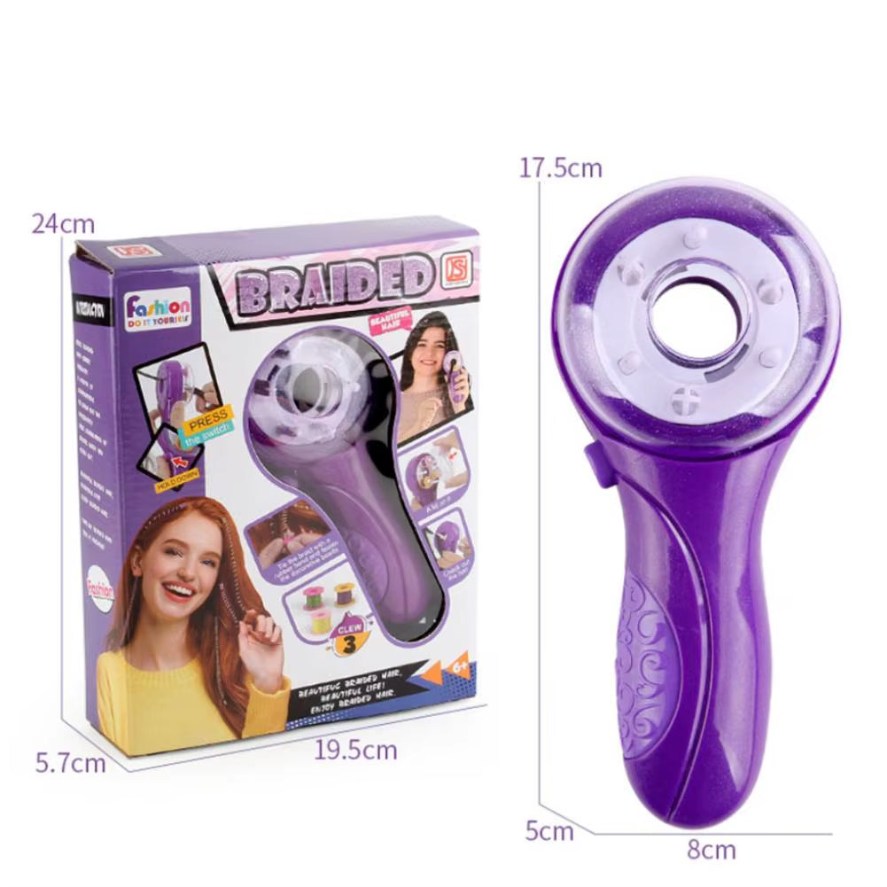 Hair Braider Machine Automatic Hair Braider with Hair Hook Rubber Band Twister Hairstyle Tools Kit for Teen Girls