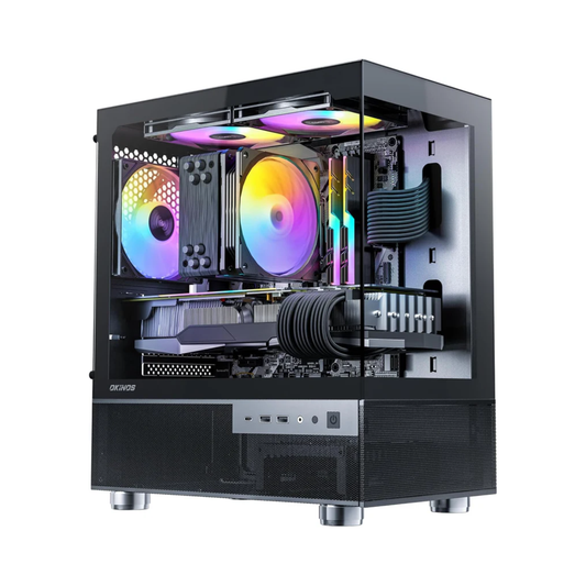 Aqua 3 Micro ATX Case - MATX PC Case with 3x 120mm ARGB Fans Pre-Installed