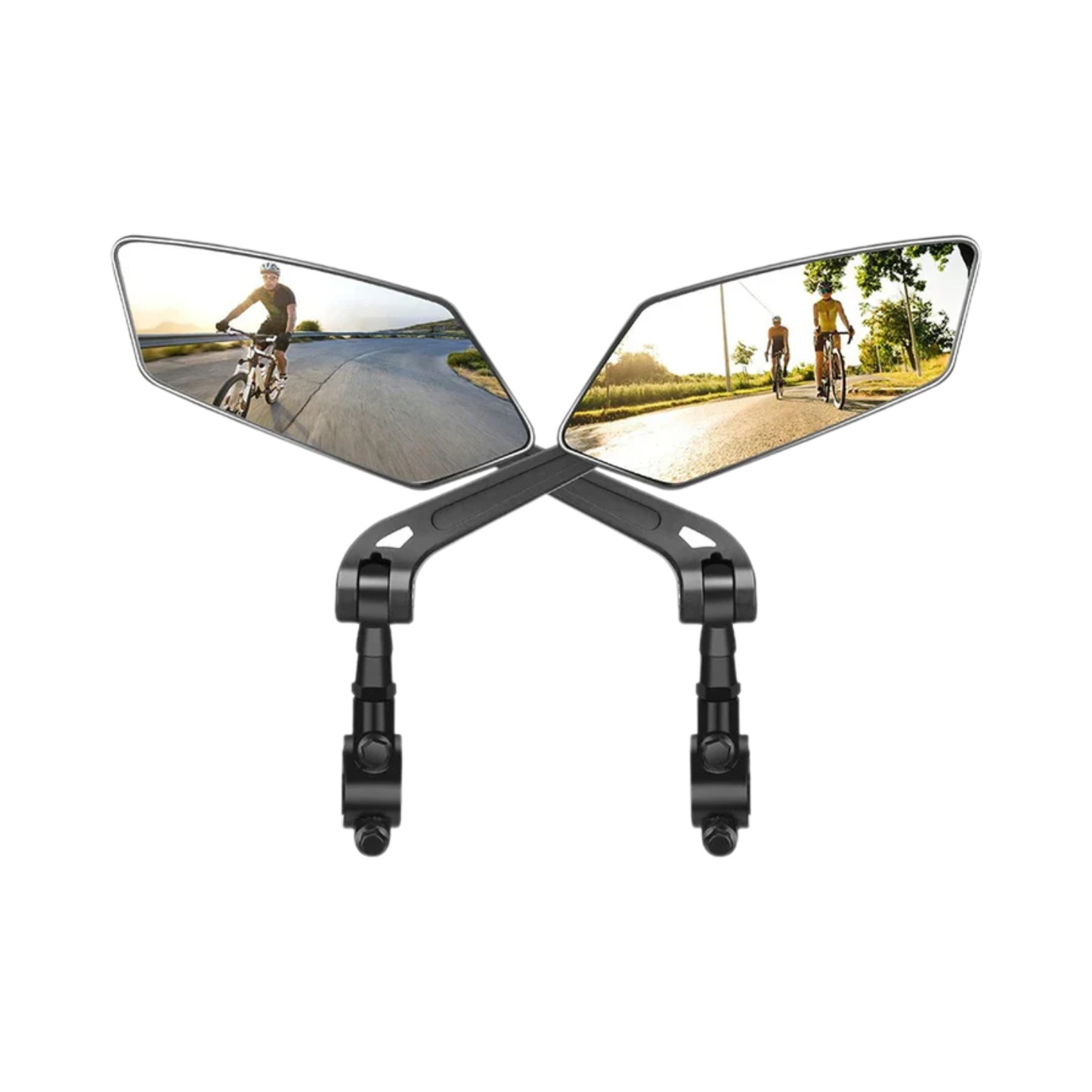 Bike Rearview Mirror - Adjustable Rotatable, Handlebar Mount, Cycling Accessory
