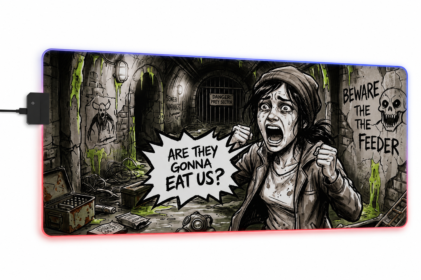 Gaming LED Desk Mat – Brains Only